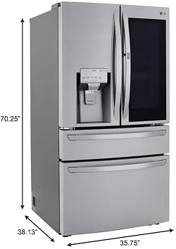 30 cu. ft. French Door Refrigerator, InstaView, Full-Convert Drawer, Craft Ice in PrintProof Stainless Steel