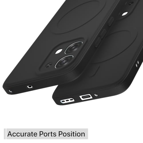 Image of Pikkme Back Cover for Oppo F31 5G / Oppo F33 5G Soft Matte Silicone Mag-Safe Design (Mag-Safe Not Support) Camera Protection | Slim Fit Bumper Cover (Black)