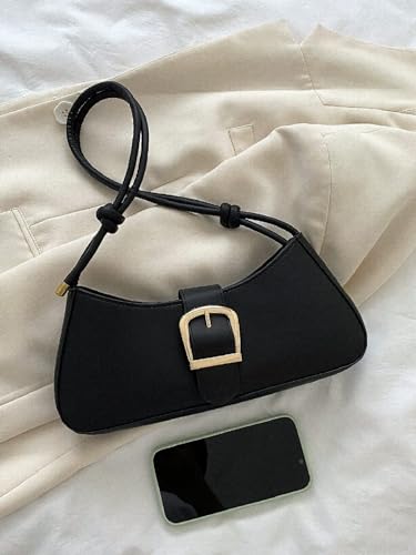 SweatyRocks Women's PU Leather Medium Clutch Purse Handbags Top Handle Shoulder Bags with Adjustable Strap4