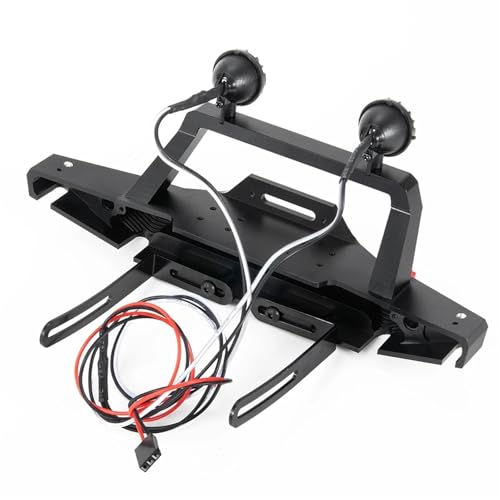 Luces para RC y parachoques metálico para rutas nocturnas de Crawler 1/10 TRX4 3