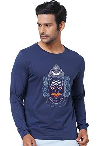 Image of Wear Your Opinion Men's Full Sleeve Shiva Print T-Shirt