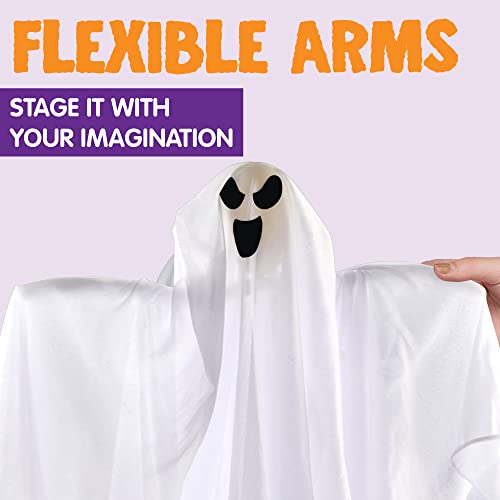 Image of JOYIN 3 PCS Halloween Party Decorations 27.5 inch Hanging Ghosts, Cute Flying Ghosts for Front Yard Patio Lawn Garden Party Decor and Holiday Decorations