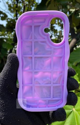 Image of MIDOS Back Cover Compatible with iPhone 17, 3D Soft Silicone 3D Cute Cartoon Full Protective Case for iPhone 17 (Purple)