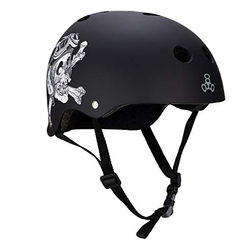 Image of Triple Eight The Certified Sweatsaver Helmet for Skateboarding, BMX, and Roller Skating, Elliot Sloan Signature Edition, Small /Medium