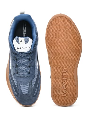 Image of Impakto para X Court Men's Sneakers | Lightweight & Cushioned Insole | Lace-Up Shoes for Casual Outings,Walking & Gym | Anti-Skid Rubber Sole for Non-Marking Activity