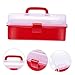 POPETPOP 1Pc Handheld Versatile Fishing Component Box Portable Plastic Storage Container with Sturdy Lock Catch for Organizing Fishing Gears and Parts