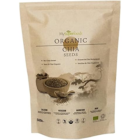 MySuperfoods Organic Chia Seeds 500g, Natural Source of Omega-3 & Protein Cover