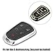 X AUTOHAUX Car Key Fob Cover 5 Button Remote Key Fob Case TPU Button Full Protector Cover Black for Cadillac XT5 2017-2020 for Cadillac XTS Escalade ATS CTS