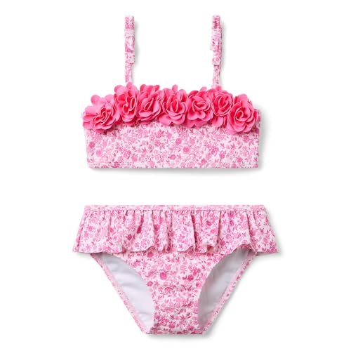 Janie and Jack Girls' Flower Two Piece Swim (Toddler/Little Big Kid)