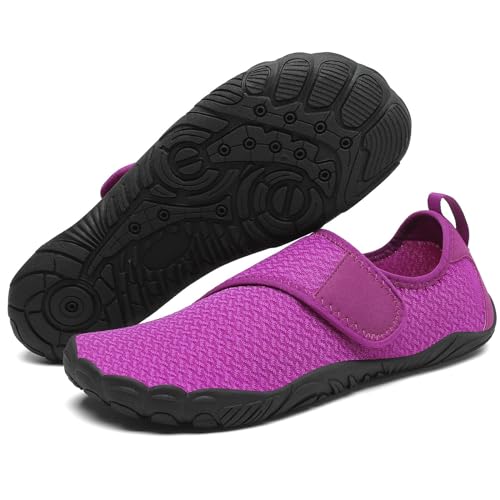 Mishansha Escarpines Mujer Zapatos de Agua Secado Rápido Zapatillas de Agua Flexibles Escarpines de Agua Zapatillas Playa Ligeras Zapatillas Barefoot Shoes Morado,Gr.41