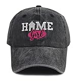 Realtor Gifts for Women, Funny Home Girl Baseball Cap, Embroidered Adjustable Vintage Washed Cotton Real Estate Agent Supplies Hat for Woman, Girlfriend, Sister, Mom Embroidered Black