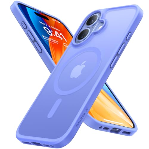 TORRAS Magnetic Shockproof for iPhone 15 Case iPhone 14 Case, 12FT Military Grade Drop Protection, Translucent Slim Protective Anti-Scratch, Black