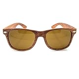 KISS Gafas de sol WOOD Line - mod. BLUES BROTHERS - hombre mujer EFECTO MADERA cult vintage FASHION - LIGHT WOOD
