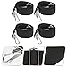 Hoement 4Pcs Adjustable Polyester Marching Snare Drum Straps Shoulder Sling Set with Metal Hooks for Band and Parade Performance