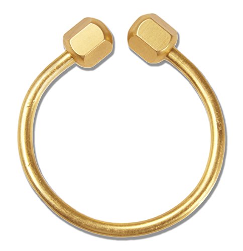 Cevinee Creative Horseshoe Screwball Key Chain Ring, Solid Easy-open Key Holder - Brass