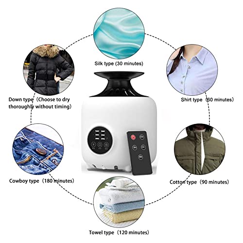 2300W Elektrische Wasdroger Bespaar Elektriciteit Bespaar Tijd Elektrische Luchtdrogers, Knop/afstandsbediening Instelbare Timer, voor Alle Stoffen (Color : Remote Control) - Image 6