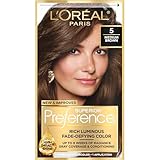 L'Oreal Paris Superior Preference Luminous Fade-Defying Permanent Hair Color, Hair Dye For Up to 9 Weeks of Radiance, Medium Brown 5, 1 Hair Dye Kit