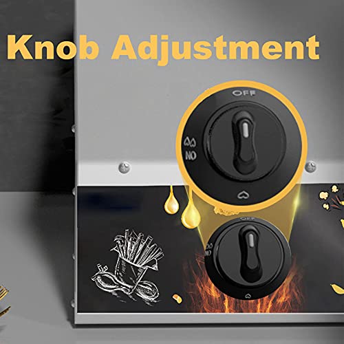 Gasfritteuse Multifunktions-Gasfritteuse, 22 l Edelstahl-Fritteuse mit großem Fassungsvermögen, kommerzielle Pommes-Frites-Maschine mit 2 Körben und Deckeln, einstellbare Feuerkraft, für Pom – Bild 5