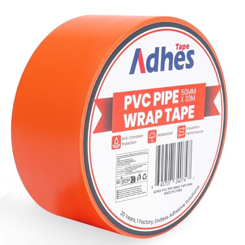 Image of ADHES Orange PVC Pipe Wrap Tape, 2 Inch X 36 Yds
