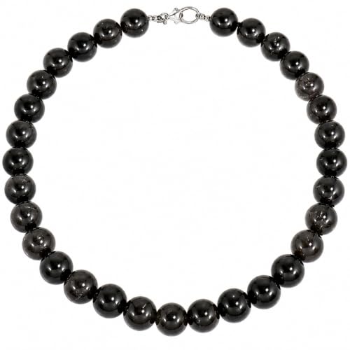 Collier en quartz fumé véritable et argent 925 d'une élégance rare