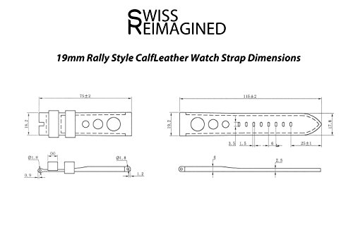 SWISS REIMAGINED Cinturino stile Rally nero con