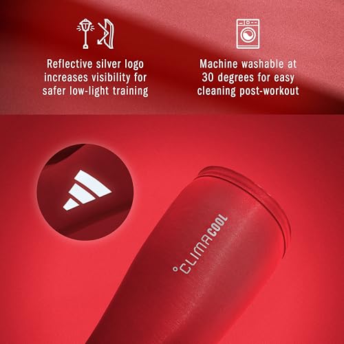 adidas Climacool Compression Arm Sleeves for Sports - True Red, S/M by adidas - Used condition - Image 3