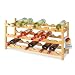 Produktbild VINOMENTO® Weinregal Holz [24 Flaschen] Flaschenregal Stapelbar - Erweiterbar | Getränkeregal | Weinregal Stapelbar | Flaschenaufbewahrung | Flaschenregal Holz | Weinflaschenregal