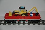 Lego 9V + RC Eisenbahn TRAIN 4543 Roter Waggon + Bagger WAGON CAR