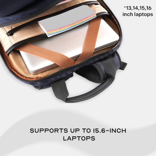 Image of Assembly Oblique Laptop Backpack for Men Women 15.6 Inch Office Travel Bag Rain Cover Dog Hook Passport Pocket
