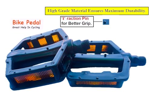 Image of Ilsha ABS Plastic (Strong) Cycle Bicycle Pedal Set MTB Mountain Senior Ranger Bikes Free Size Good Design with Anti-Slip Pins.