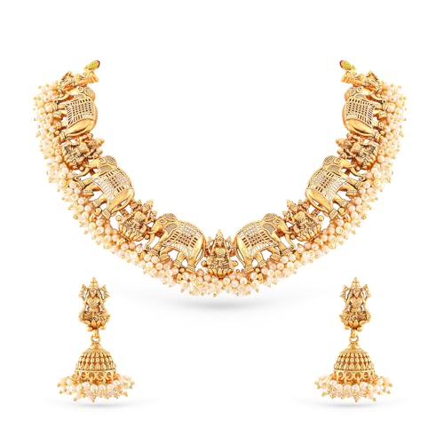 Image of Rubans Necklace Set American Diamond Zirconia Stylish Jewellery Gift for Women & Girls