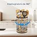 Imagen de Velicber Giratorio Soporte para Utensilios de Cocina con Base de Madera