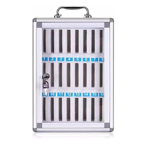 Taquilla de almacenamiento para teléfono con cerradura numerada, caja de seguridad de aleación de aluminio montada en la pared con asa, cerradura segura para exámenes, espacios de trabajo y entornos