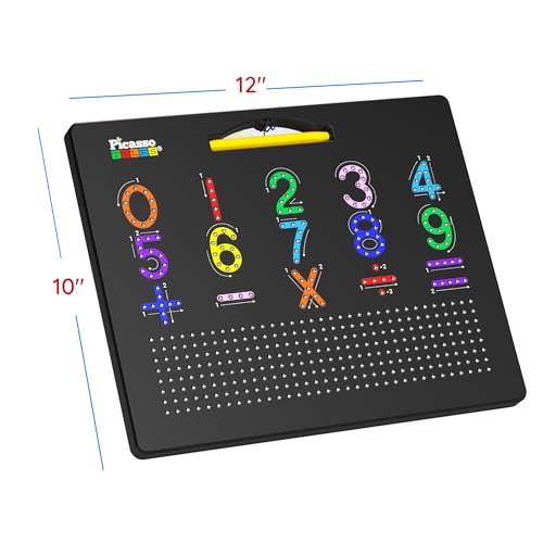 PicassoTiles Magnetic Drawing Board Toy - STEM Learning Tablet