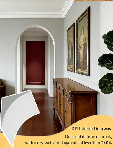 Kit de arco de puerta redondeado pintable para salones y dormitorios modernos 6