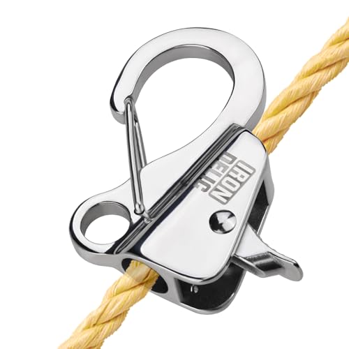 IRONDELIC Stainless Steel Boat Anchor Hook Quick Release Knotless Anchor System for 3/8- 5/8 Boat Anchor Rope Fit for Small Boat Pontoon Kayah Easy to Use Holds 9000 lbs