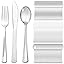 360pcs Sliver Plastic Silverware