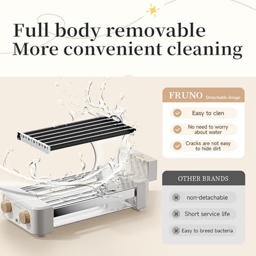 Electric Hot Dog Roller Machine, Non-Stick Stainless Steel Countertop Grill, Adjustable Temperature 120-250°C, 6 Rollers, Perfect for Breakfast Sausages and Rolls - Image 5