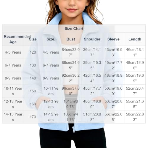 Piuwrlz Girls Fuzzy Fleece Zip Up Jacket with Stand Collar - image 5