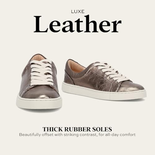 Image of Frye Ivy Low Lace Sneakers for Women - Removable Footbed Shoes - Leather Womens Casual Shoes - Crafted from Soft, Vintage Italian Leather with Removable Molded Footbed