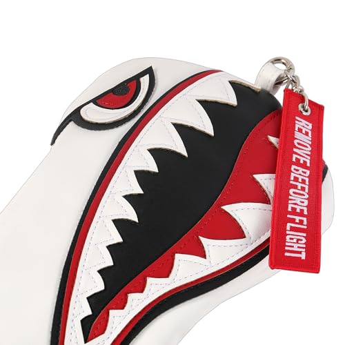 Couvre-club de golf Taylormade M3 M4 SIM housse protection War Shark blanc