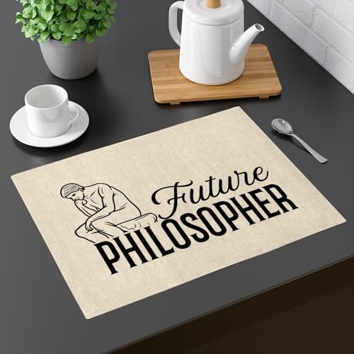 Sets de table en lin de qualité supérieure Future Philosopher 40x28,5