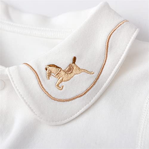 Toddler Little Girls' Long Sleeve White Snap Cotton Blouse Top Shirt4