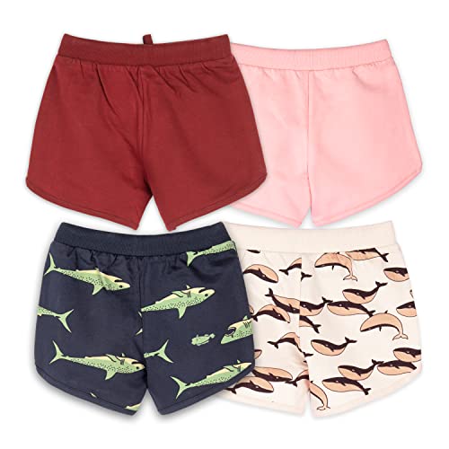 Image of Real Basics Premium Cotton Shorts for Girls - Regular Fit Printed Girl Shorts (Pack of 4)
