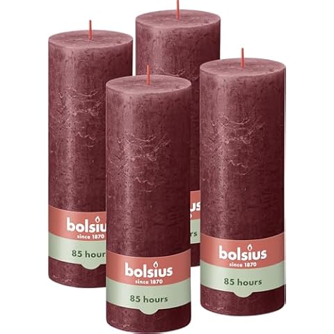 Bougies pilier Bolsius Velvet Red Cover