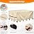 POMER Rectangular Patio Furniture Covers-Outdoor Furniture Covers Waterproof,600D Table and Chairs Cover for All-Weather Protection 90L X 64W X 28H Inch Beige