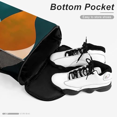 Boho Mountain Sun Drawstring Backpack Drawstring Bags Drawstring Sport Bag Sports Gym Bag with Pockets for Women Men4