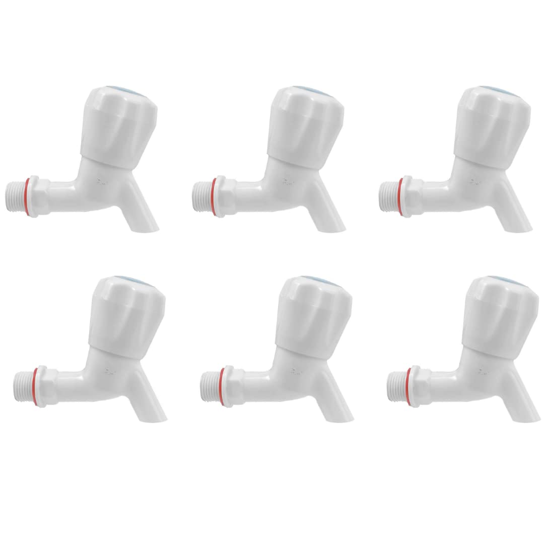 COSSIMO Polo Plastic Bib Taps for Bathroom (Pack of 6) (B0D8YMYYFB) Amazon Price History, Amazon Price Tracker