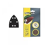 Caja de 6 Flexovit 63642526409 Triángulos Especiales Velgrip, A203, Blíster, Fino Grano, 120 Tamaño Grano, 95 mm A x 145 mm Al, Set de 6