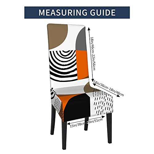 Numland Trendy Abstract Shapes Chair Cover Chair Contemporary Creative Art Doodle Polyester Seat Slipcover Protector For Hotel,Office,Ceremony,Banquet Wedding Party (1 Pack) #TOP4